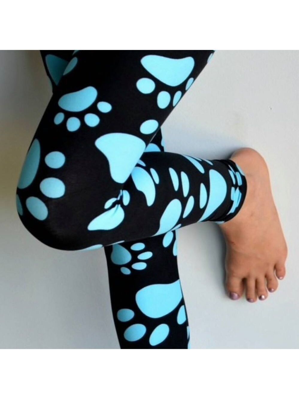 LEGGINGS DEPOT Paw Animal Print Full length Leggings Size 12-20 NWT